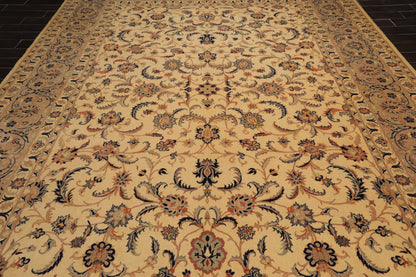 9'11" x 13'5" Hand Knotted Wool 250 KPSI Pak-Persian Area Rug Warm Beige