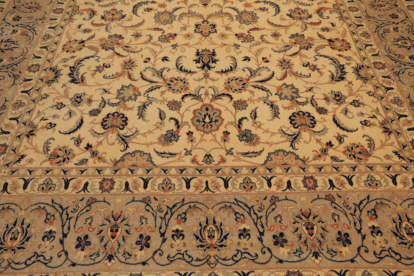 9'11" x 13'5" Hand Knotted Wool 250 KPSI Pak-Persian Area Rug Warm Beige