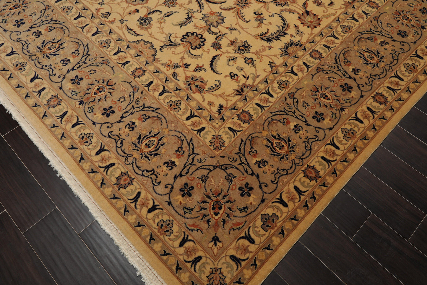 9'11" x 13'5" Hand Knotted Wool 250 KPSI Pak-Persian Area Rug Warm Beige