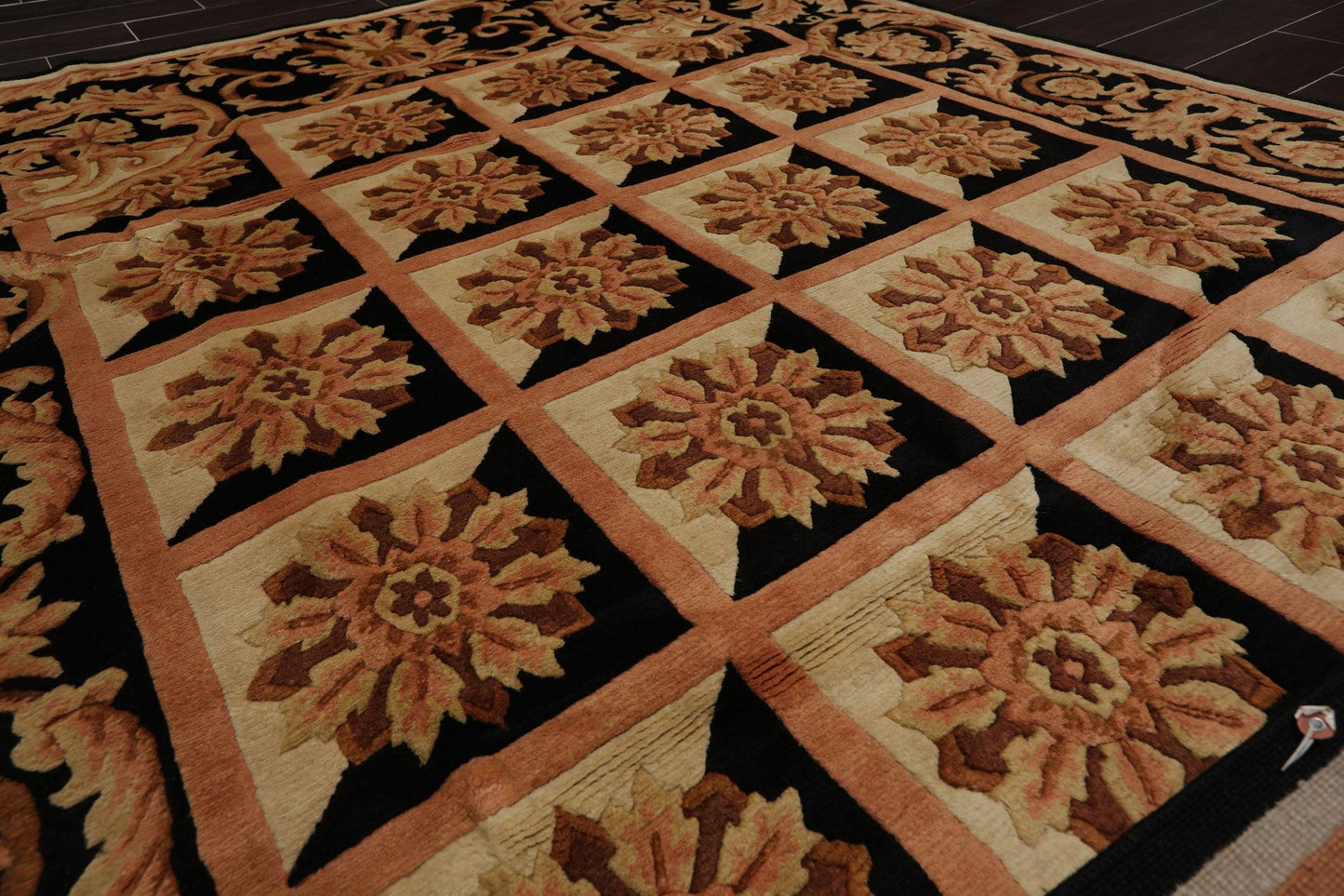 5'1" x 8'6" Hand Knotted Neo-Classic Tibetan Oriental Area Rug Traditional Beige