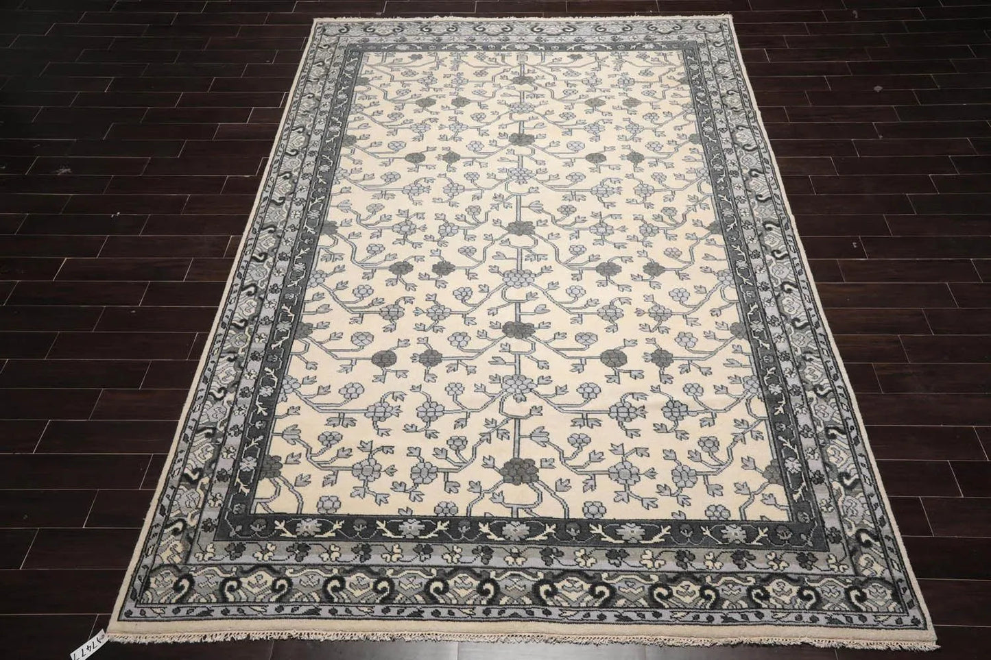 Multi Sizes Hand Knotted 100% Wool Oushak Traditional Oriental Area Rug Ivory