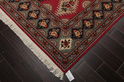 8'2"x 9'10" Hand Knotted Wool & Silk PakPersian 16/18 300 KPSI Oriental Area Rug Pink