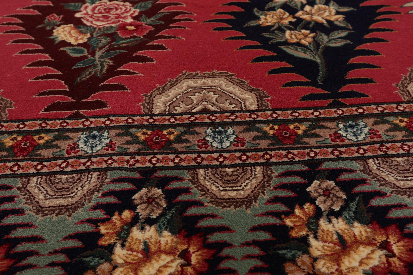 8'2"x 9'10" Hand Knotted Wool & Silk PakPersian 16/18 300 KPSI Oriental Area Rug Pink
