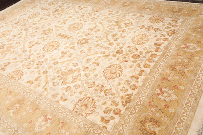 9x12 Masterpiece Unveiled Beige Traditional Wool Rug Pak Persian with 300 KPSI