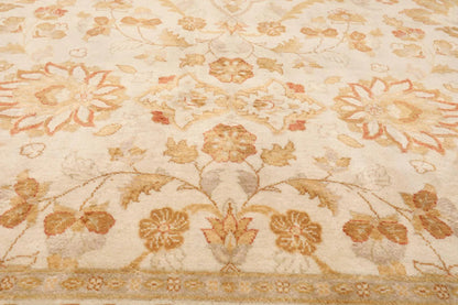 9x12 Masterpiece Unveiled Beige Traditional Wool Rug Pak Persian with 300 KPSI
