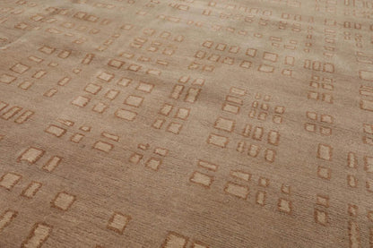 8' x 10' Hand Knotted Tibetan 100% Wool Designer Modern & Contemporary  Oriental Area Rug Tan,Brown Color