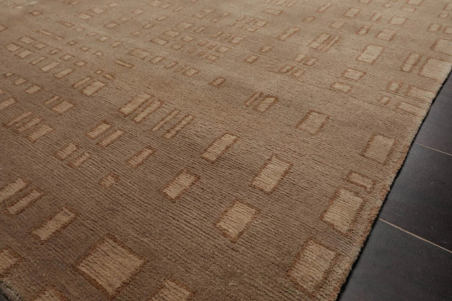 8' x 10' Hand Knotted Tibetan 100% Wool Designer Modern & Contemporary  Oriental Area Rug Tan,Brown Color