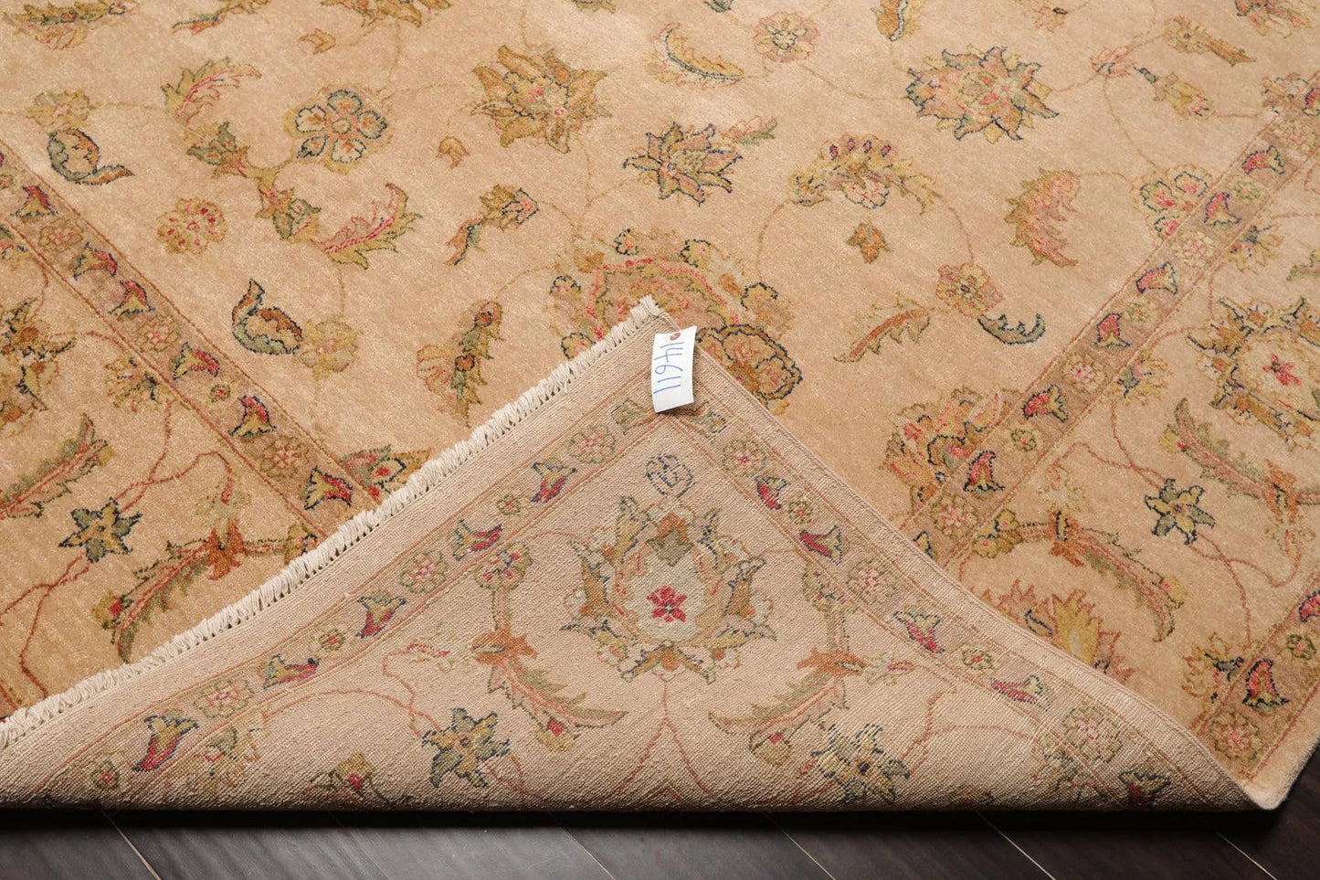 9' x 12' Hand Knotted Wool Agra 200 KPSI Traditional Oriental Area Rug Tan