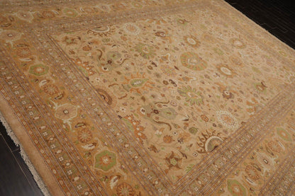 9'4" x 12'2" Hand Knotted Wool 16/18 Pak Persian 300 KPSI Oriental Area Rug Tan