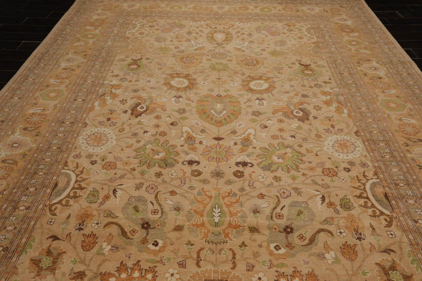 9'4" x 12'2" Hand Knotted Wool 16/18 Pak Persian 300 KPSI Oriental Area Rug Tan