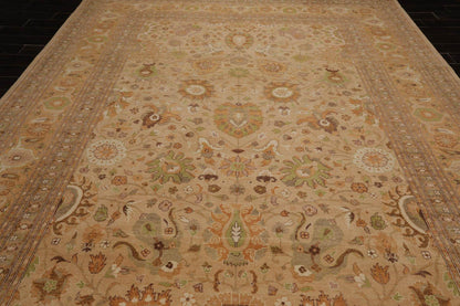 9'4" x 12'2" Hand Knotted Wool 16/18 Pak Persian 300 KPSI Oriental Area Rug Tan