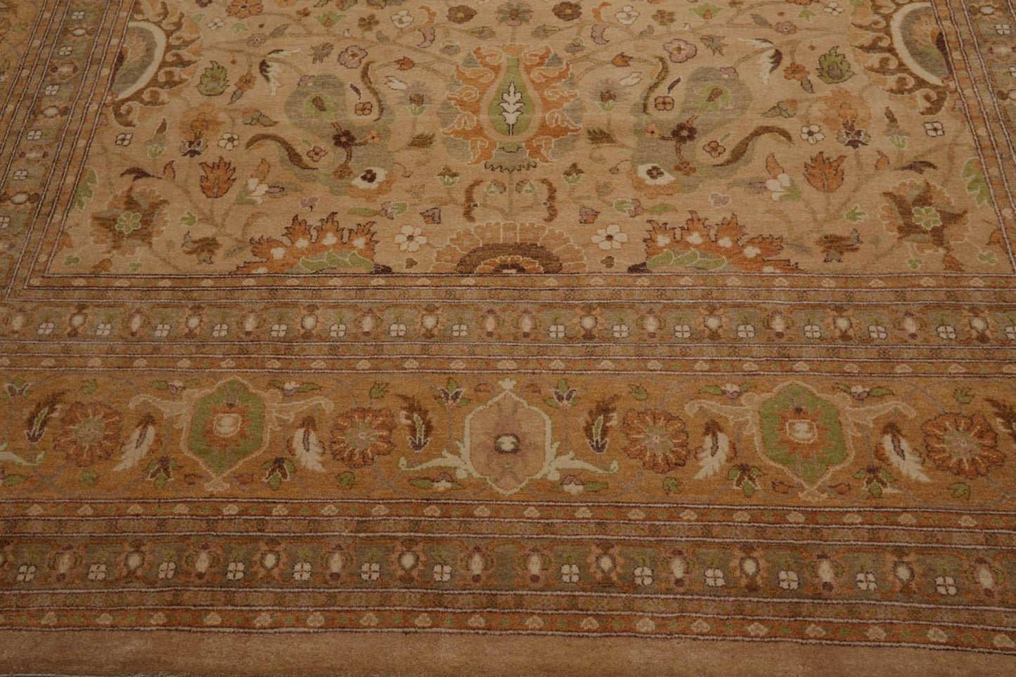 9'4" x 12'2" Hand Knotted Wool 16/18 Pak Persian 300 KPSI Oriental Area Rug Tan