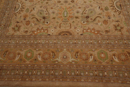 9'4" x 12'2" Hand Knotted Wool 16/18 Pak Persian 300 KPSI Oriental Area Rug Tan