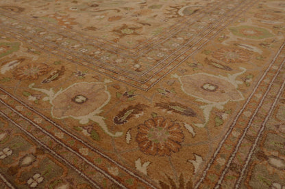 9'4" x 12'2" Hand Knotted Wool 16/18 Pak Persian 300 KPSI Oriental Area Rug Tan