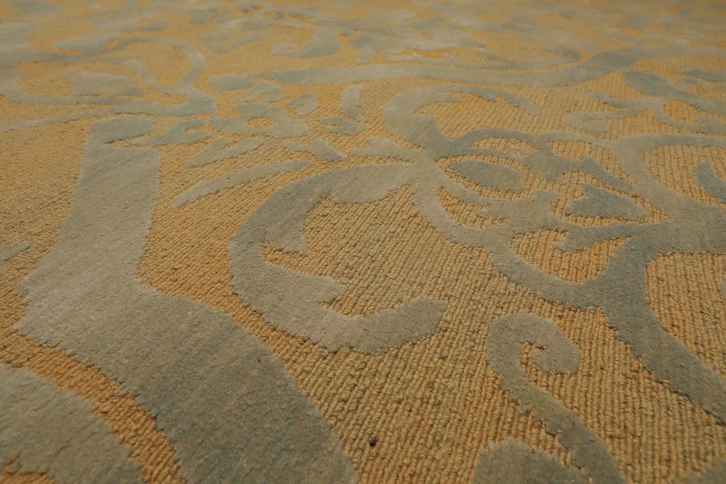 9x12 Tan Asmara French Aubusson Savonnerie Hand Knotted Wool Area Rug plush pile