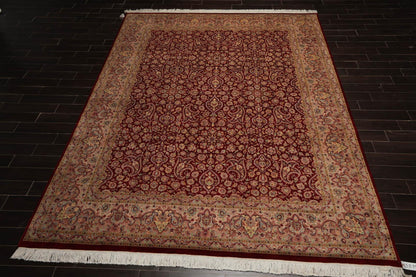 9'2" x 12'5" Hand Knotted Wool 16/18 Pak Persian 300 KPSI Area Rug Burgundy