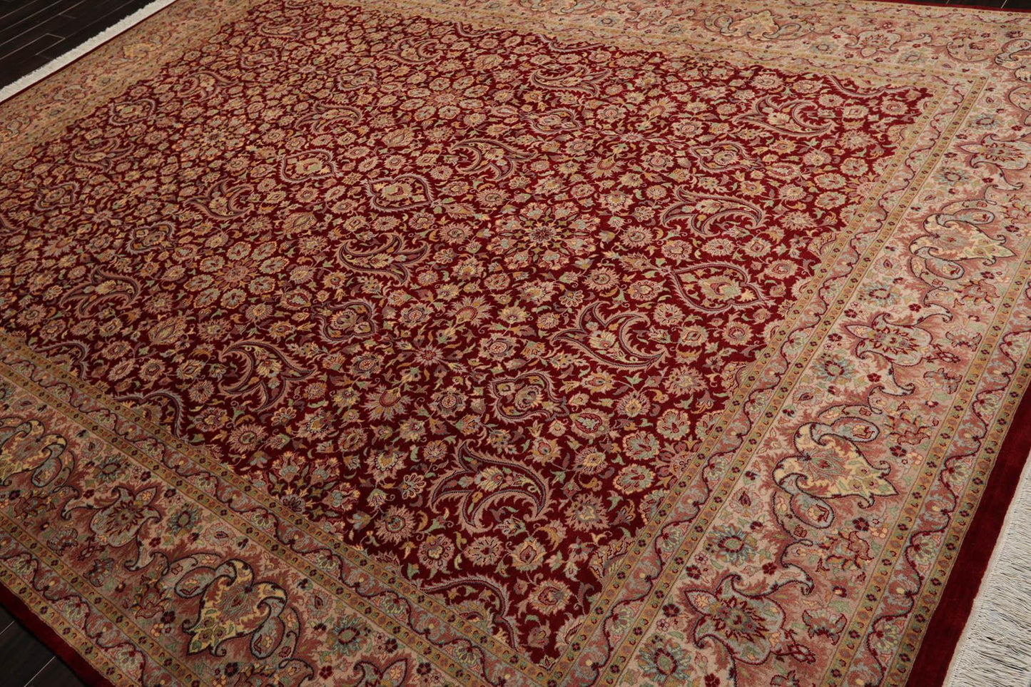 9'2" x 12'5" Hand Knotted Wool 16/18 Pak Persian 300 KPSI Area Rug Burgundy