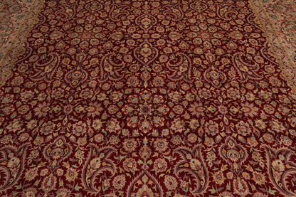 9'2" x 12'5" Hand Knotted Wool 16/18 Pak Persian 300 KPSI Area Rug Burgundy