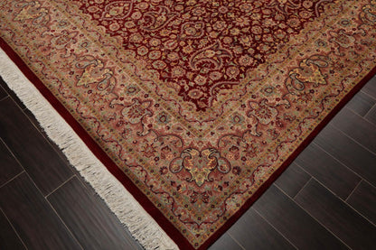 9'2" x 12'5" Hand Knotted Wool 16/18 Pak Persian 300 KPSI Area Rug Burgundy