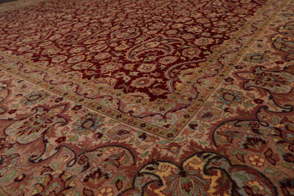9'2" x 12'5" Hand Knotted Wool 16/18 Pak Persian 300 KPSI Area Rug Burgundy