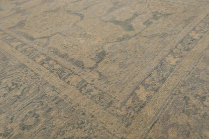 5'11''x8'11'' Hand Knotted Tibetan 100% Wool Tibetan Transitional Oriental Area Rug Beige, Gray Color