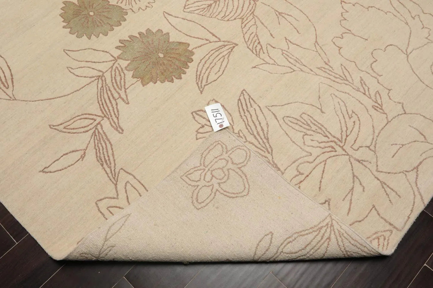6' x 9' Hand Knotted Tamarian 100% Wool Tibetan Transitional Oriental Area Rug Ivory, Olive Green Color