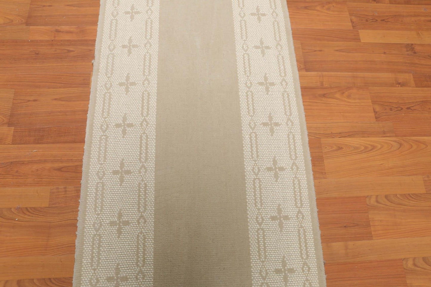 2'4" x 80' Art and Deco Style 100% Wool Oriental Area Rug XLL Runner Taupe