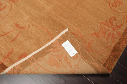 5'6''x8'6'' Hand Knotted Tibetan 100% Wool Tibetan Traditional Oriental Area Rug maple, Pale Peach Color