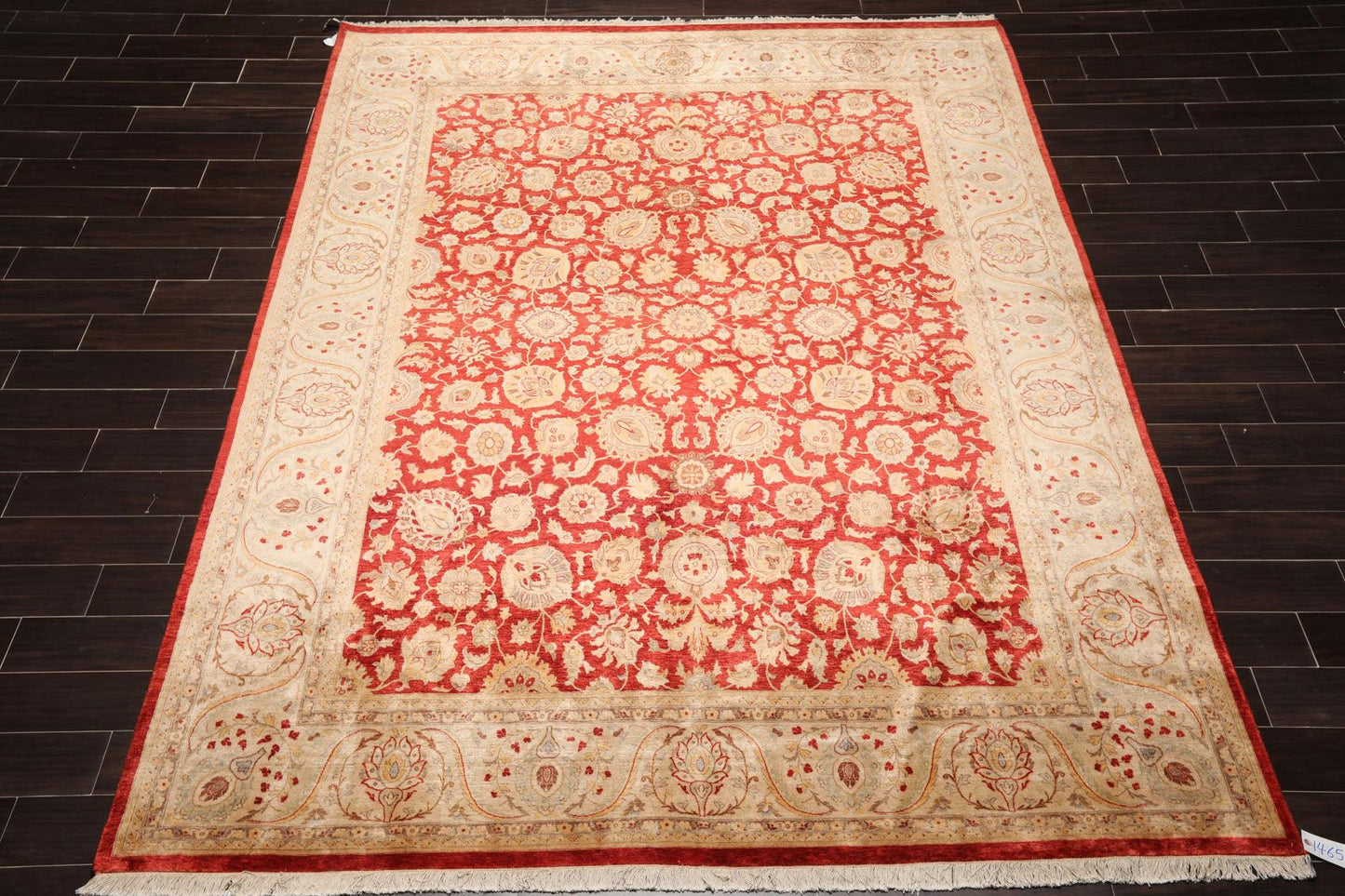 8'2" x 10' Hand Knotted New Zealand Wool PakPersian 16/18 Oriental Area Rug Red