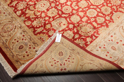 8'2" x 10' Hand Knotted New Zealand Wool PakPersian 16/18 Oriental Area Rug Red