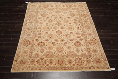 8' x 10' Hand Knotted Wool 16/18 Pak Persian 350 KPSI Oriental Area Rug Beige