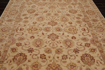 8' x 10' Hand Knotted Wool 16/18 Pak Persian 350 KPSI Oriental Area Rug Beige