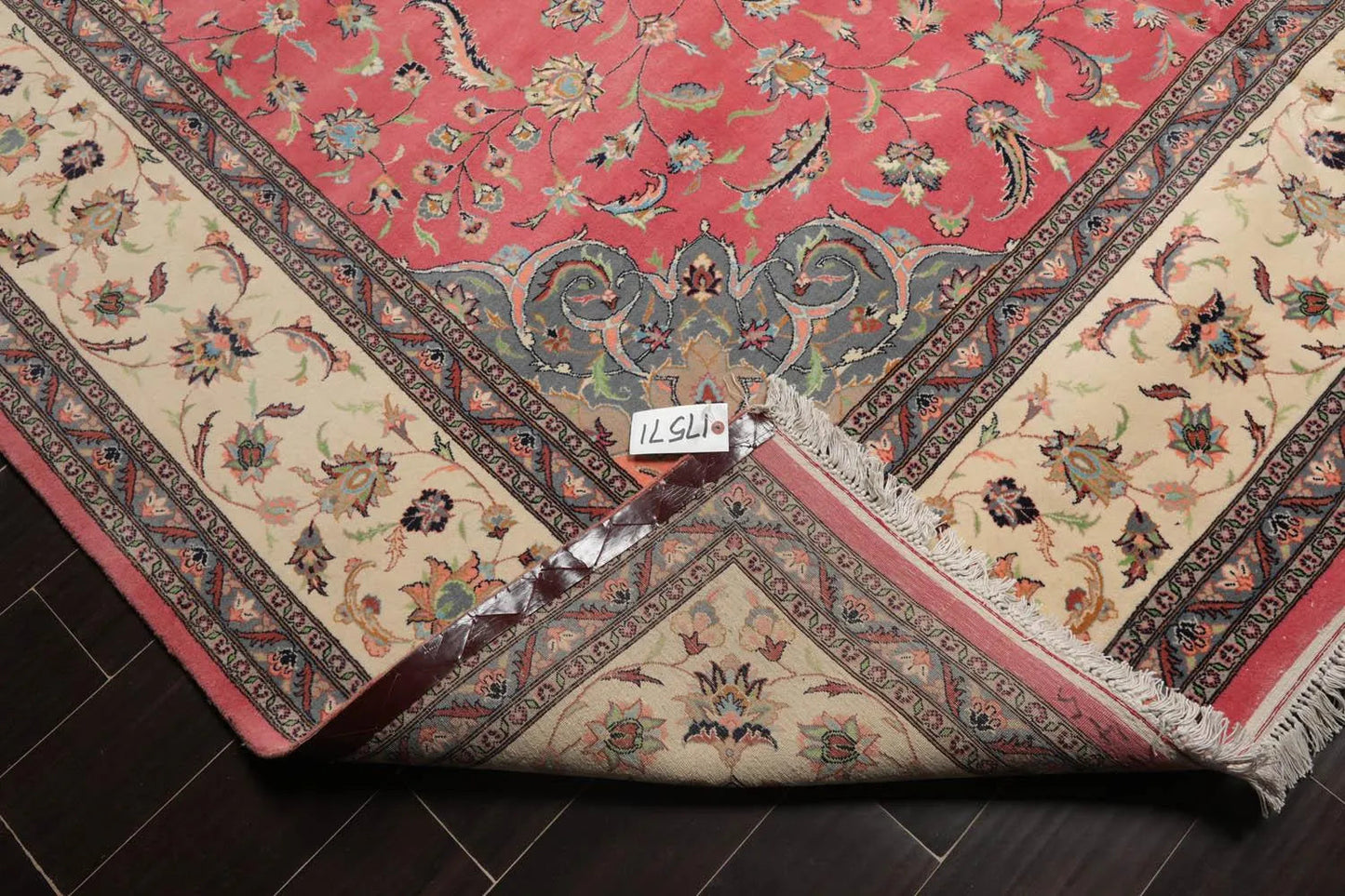 9'x13' Hand Knotted 100% Wool Nain Traditional Oriental Area Rug Raspberry, Ivory Color