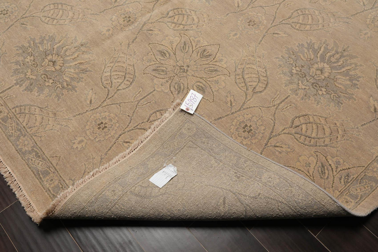 8'4" x 10'5" Hand Knotted 100% Wool Transitional Tibetan Area Rug Beige Gray