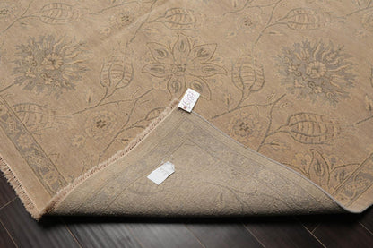 8'4" x 10'5" Hand Knotted 100% Wool Transitional Tibetan Area Rug Beige Gray