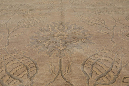 8'4" x 10'5" Hand Knotted 100% Wool Transitional Tibetan Area Rug Beige Gray