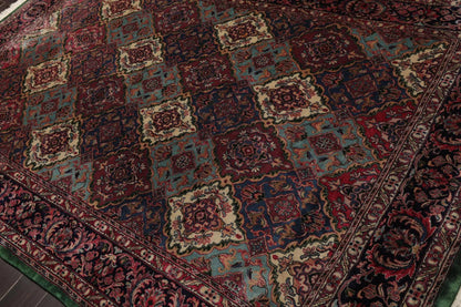 6'5'' x 9'6'' Hand Knotted Wool Multi Panel Traditional Oriental Area Rug Plum