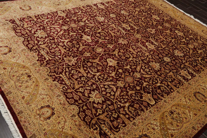 Hand Knotted 100% Wool 16/18 Pak Persian 300 KPSI Area Rug Burgundy 8'3" x 10'1"