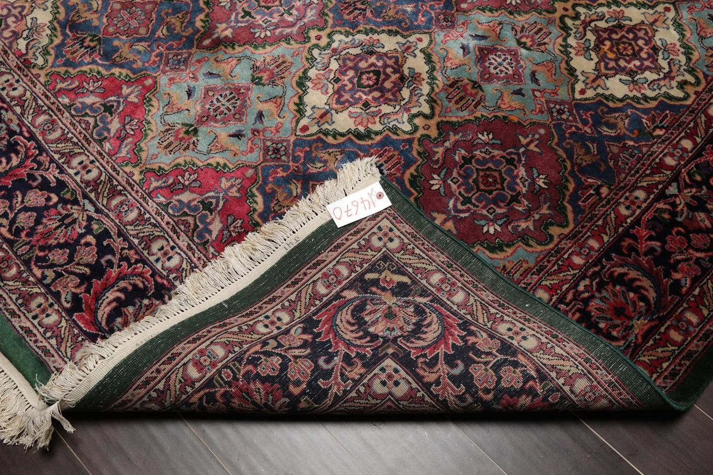 6'5'' x 9'6'' Hand Knotted Wool Multi Panel Traditional Oriental Area Rug Plum