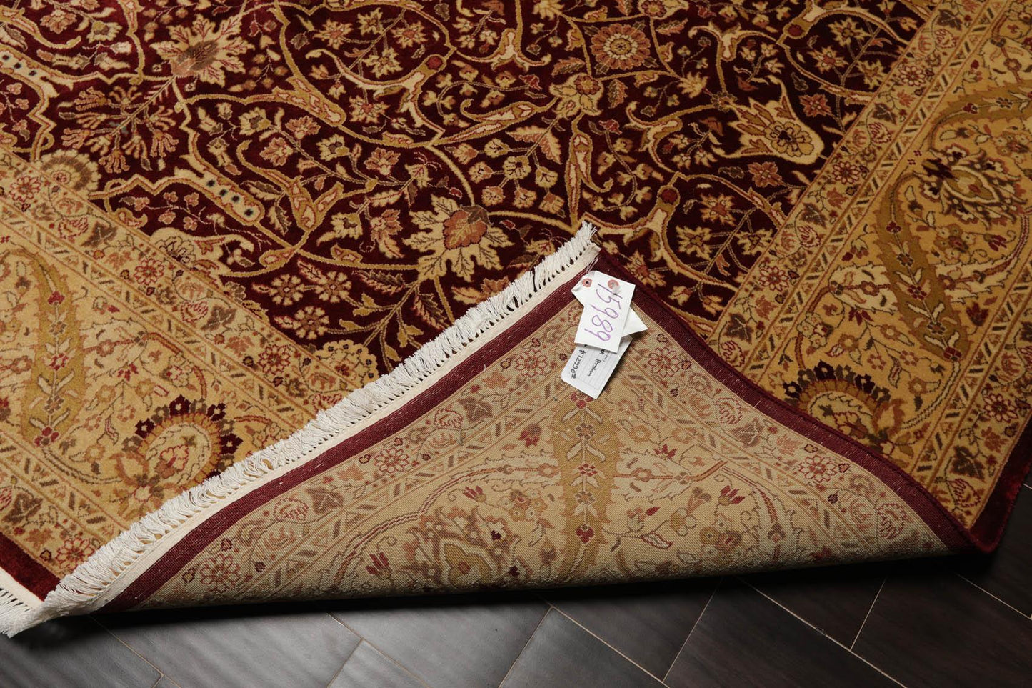 Hand Knotted 100% Wool 16/18 Pak Persian 300 KPSI Area Rug Burgundy 8'3" x 10'1"