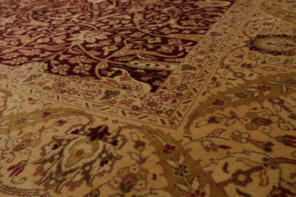 Hand Knotted 100% Wool 16/18 Pak Persian 300 KPSI Area Rug Burgundy 8'3" x 10'1"