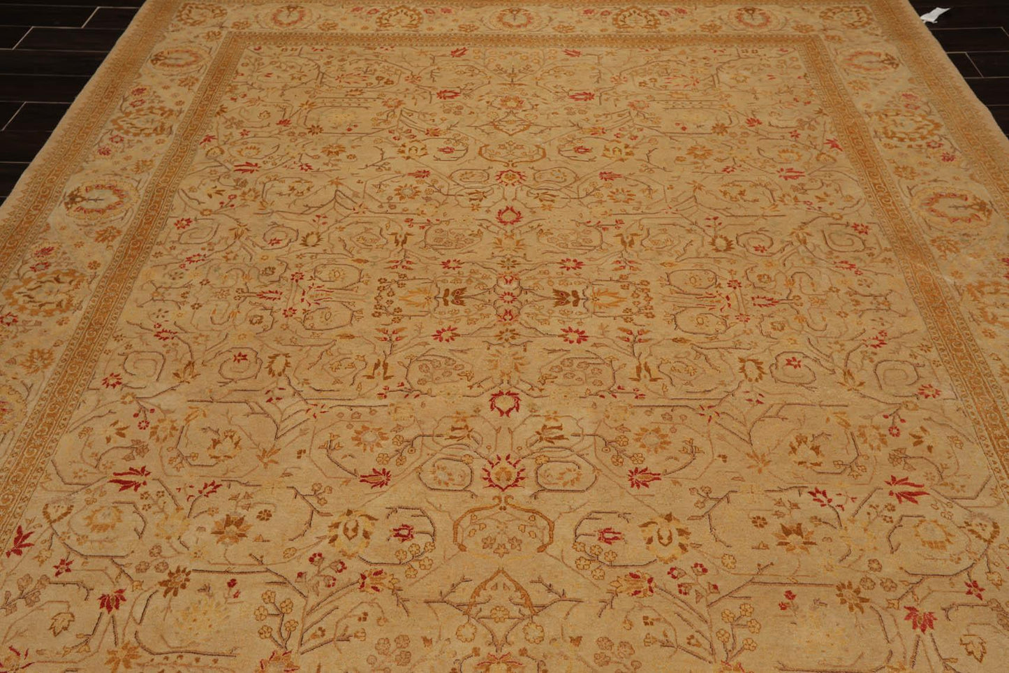 Hand Knotted Wool 16/18 Pak Persian 300 KPSI Oriental Area Rug Tan 8'4" x 10'5"