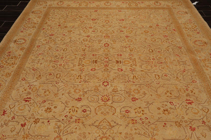 Hand Knotted Wool 16/18 Pak Persian 300 KPSI Oriental Area Rug Tan 8'4" x 10'5"