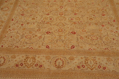 Hand Knotted Wool 16/18 Pak Persian 300 KPSI Oriental Area Rug Tan 8'4" x 10'5"