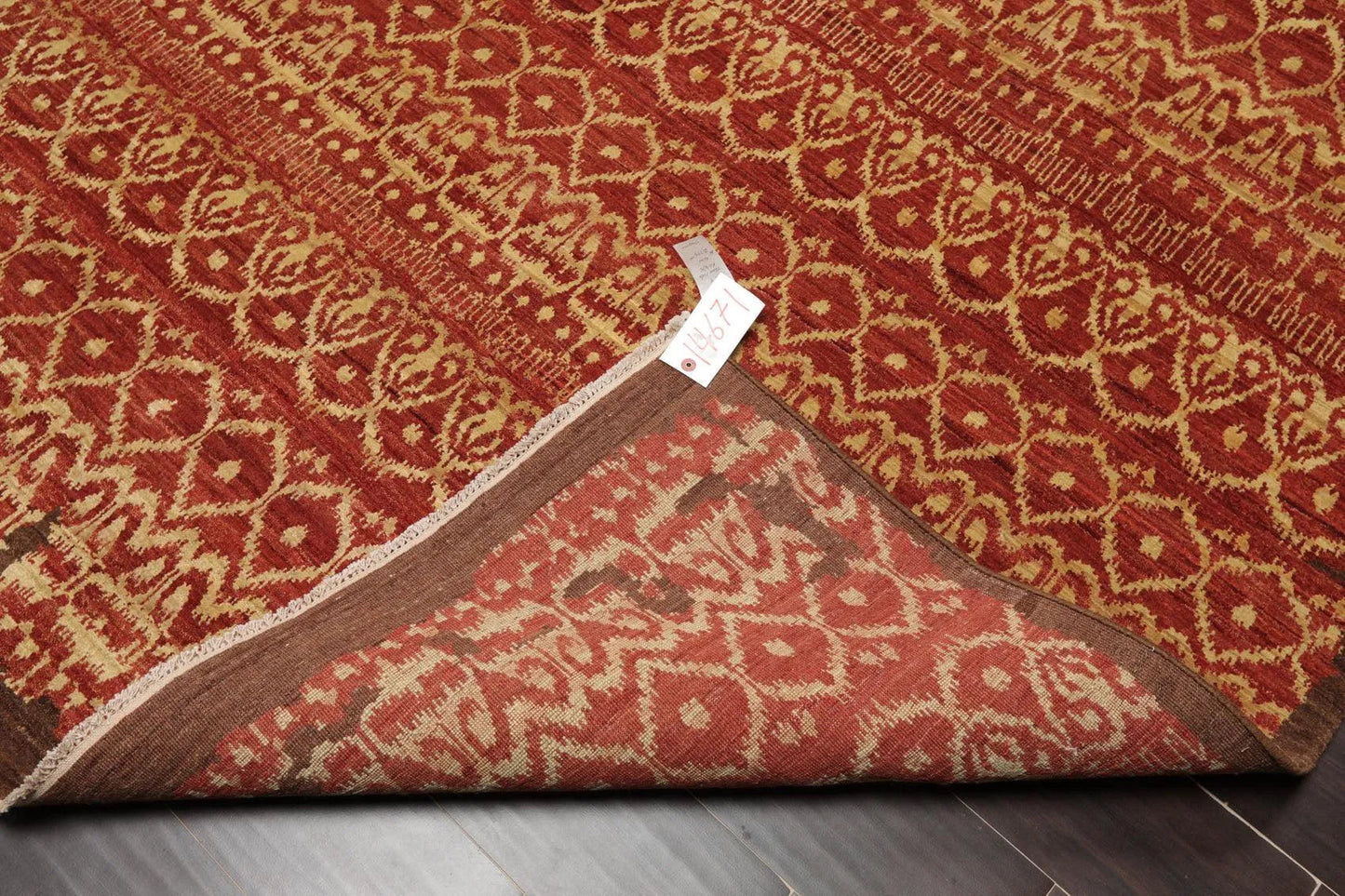 6'1'' x 9' Hand Knotted Wool Peshawar Traditional Oriental Area Rug Terracotta