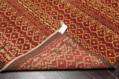 6'1'' x 9' Hand Knotted Wool Peshawar Traditional Oriental Area Rug Terracotta