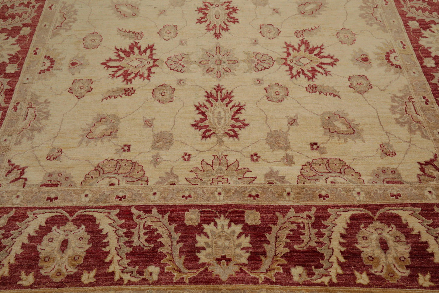 8'10" x 11'10" Hand Knotted Peshawar Stone wash Vegetable dyes Area Rug Camel