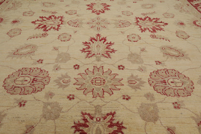 8'10" x 11'10" Hand Knotted Peshawar Stone wash Vegetable dyes Area Rug Camel