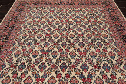 8'2" x 10'7" Hand Knotted Wool PakPersian 16/18 300 KPSI Oriental Area Rug Ivory