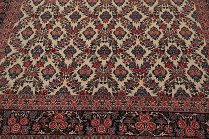 8'2" x 10'7" Hand Knotted Wool PakPersian 16/18 300 KPSI Oriental Area Rug Ivory